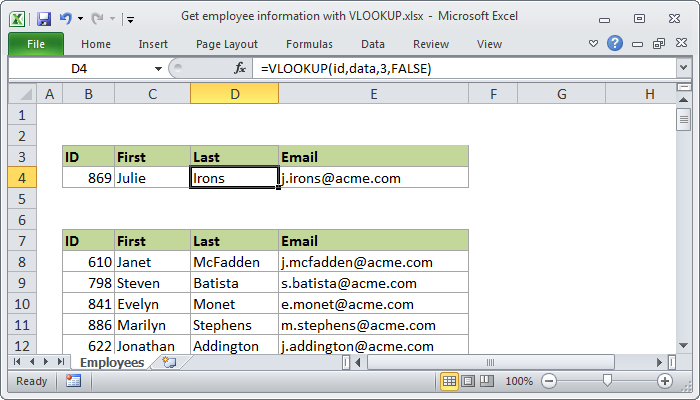 table macro 9 error pivot employee Excel VLOOKUP with formula: information Get